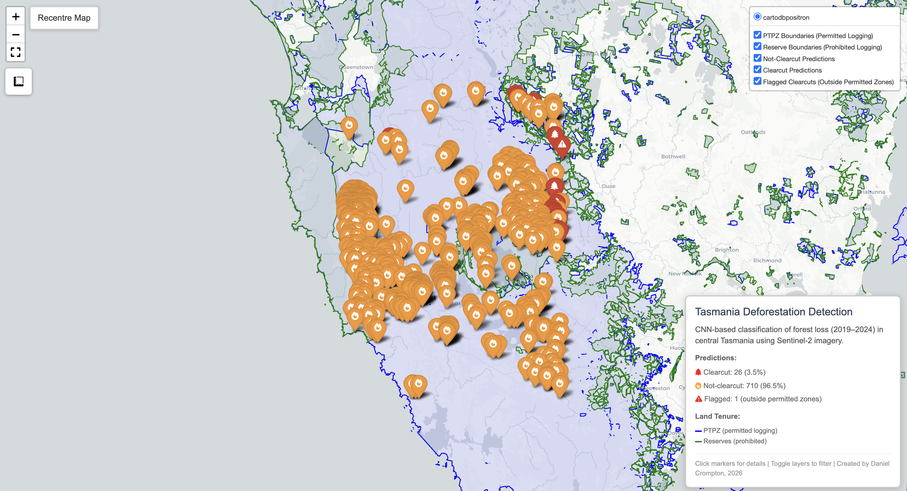 Tasmania Deforestation Detection